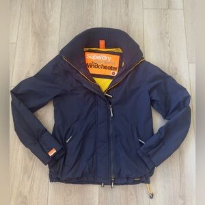 Men’s Superdry JAPAN Dark Blue Jacket with Yellow Highlights 🧡